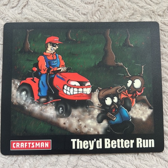 Craftsman- They’d Better Run - mousepad, vintage never used - Picture 13 of 16
